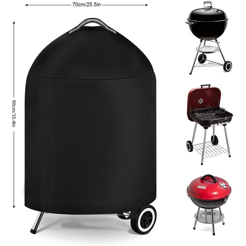 Grill Cover for Weber Barbecue with Handle, Kettle BBQ Cover