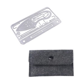 TVETE EDC Stainless Steel Fish Hook Card Multi Tool Survival Card Fish Hook Tool Card for Outdoor Camping Hiking Fishing
