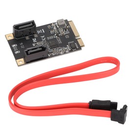 Mini PCi E to 2 Port SATA Expansion Card 6Gbps Fast Transmission Speed PCI E 3.0 Bandwidth Mini PCl E Expansion Card