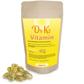Vitamin D3 10,000 IU + Vitamin K2 125 mcg Menaquinon MK7-180 Capsules – Consume one capsule every 10 days