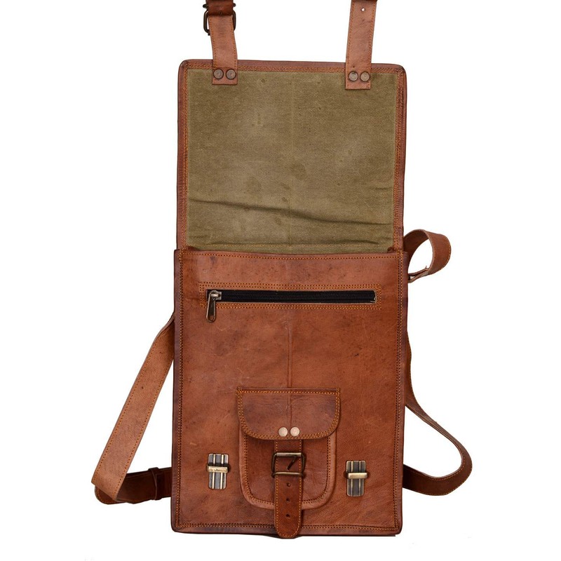 Komal's Passion Leather 11 Inch Sturdy Leather Messenger Satchel Bag
