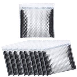 100 Pack BRUBAKER Thermal Insulated Bubble Mailers 11 x 9.8 Padded Cool Shields - Peel and Seal - Metallic foil