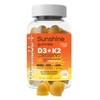 Vitamin D3+K2+Calcium Gummies High Strength Sunshine Gummies | 2 Months