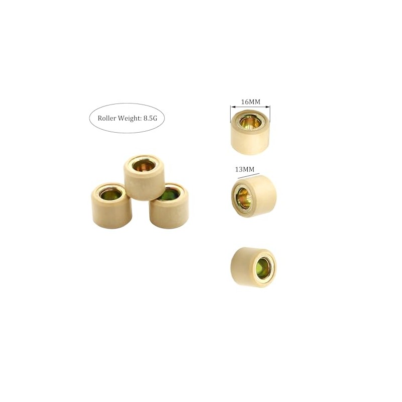 8.5 Gram Variator Roller Weight 16 x 13mm GY6 49cc
