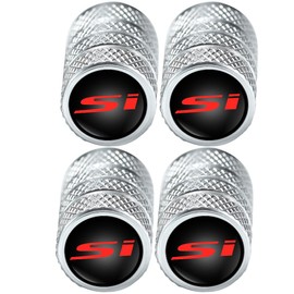 Tire Valve Stem Cover, Aluminum Wheel Valve Air Caps for Honda Civic Si All Models Aluminum Tire Cap, Universal Stem Covers for Cars Trucks Motorcycles SUVs Bikes Car Decoration Accessories