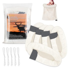 JXRYFFF Elk Game Bags Hunting Meat Bags 5 Pack | Field Dressing Quarter Meat Bags for Elk, Deer, Moose & Antelope | Includes Bonus Elk Part Bag | Essential Hunting Gear & Accessories
