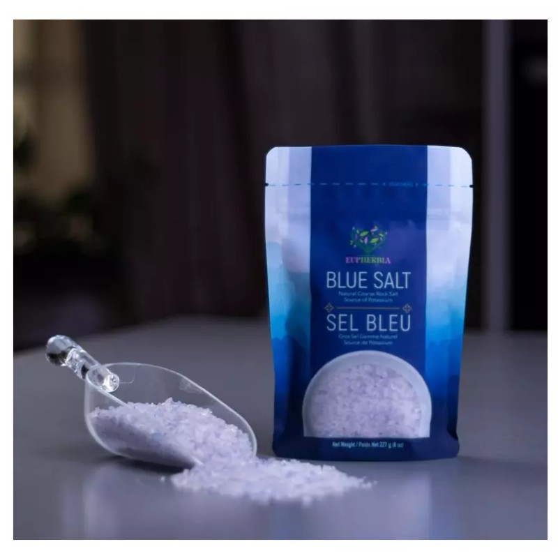 Eupherbia Blue Salt, Coarse, Rare Mineral Salt, High Potassium, Lower