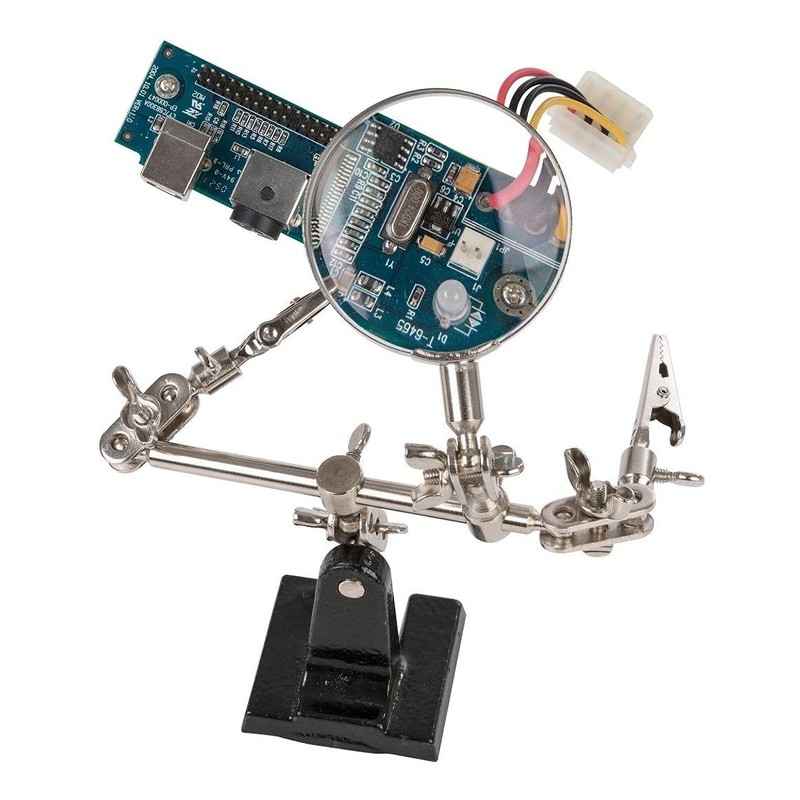 STEREN Mini Atril con Lupa para Circuitos Impresos | Her-700