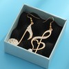 BIRSTONE Treble Eighth Music Clef Note Fish Hook Dangle Earrings