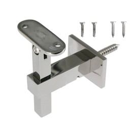 Top Hardware Stainless Steel 316 Garde Wall Mount Adjustable Handrail Bracket for Square Tube (Mirror Chrome Finish)