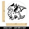 Grumpy Little Winged Dragon Self-Inking Rubber Stamp Ink Stamper for
