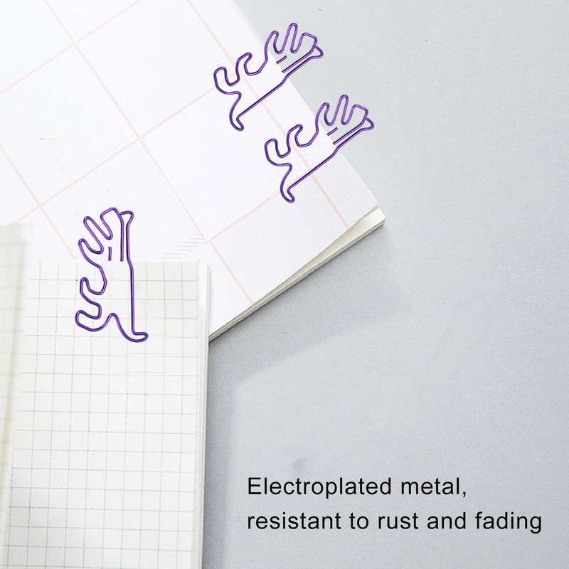 100Pcs Cute Paper Clips Animal Style Exquisite Bright Electroplated Anti