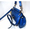 Patricia Nash Sky Blue Leather Noelle Top Handle Crossbody Satchel