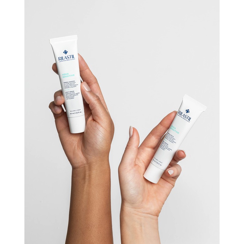 Rilastil Aqua Sensitive Gel Eye Contour, Moisturising, Anti-Pockets, Dark Circles,