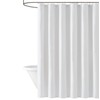 TRULY SOFT Everyday White Shower Curtain, Solid Color Themed, Oeko-TEX