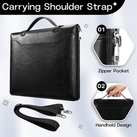 E NET-CASE Case for Remarkable Paper Pro Tablet 11.8 inch (2024 Released) - Business Handheld Design Upgraded PU Leather Cover for Remarkable Paper Pro Digital Paper with Zipper & Pen Holder (Black)