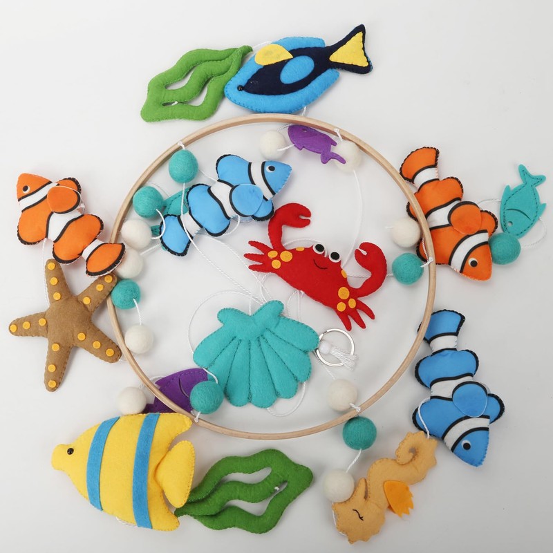 Ocean Mobile for Crib - Colorful Gender Neutral Ocean Crib
