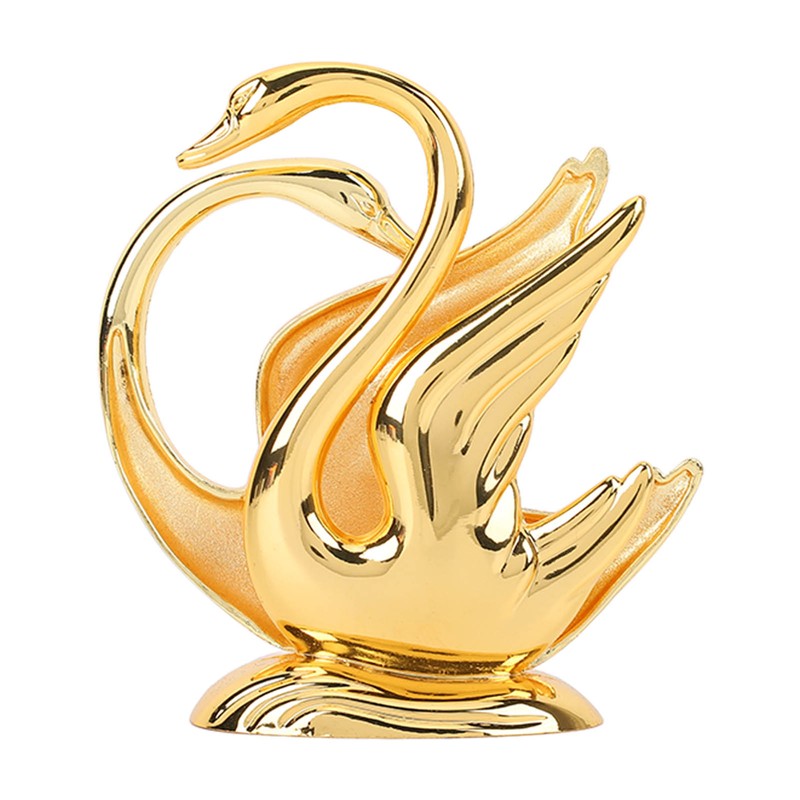 Swan Napkin Holder Golden Swan Design Rustproof Alloy Elegant Style