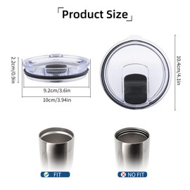 2Pcs 30 oz Tumbler Lid Compatible with Yeti, 2Pcs Magnetic Slider Switch,Replacement Lids Compatible for YETI 30 oz Tumbler,35 oz Straw Mug,14 oz Mug,Rambler,Ozark Trail,Old Style Rtic