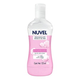 Desmaquillante Bifásico Nuvel Oil Free Rostro Y Ojos 125ml