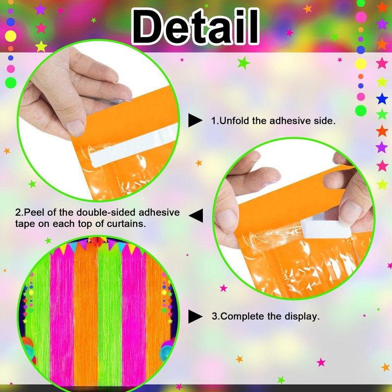 Lecheme Glow in The Dark Party Supplies 2 Pack Neon