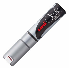 uni-ball 186411 Chalk Marker with Chisel Tip Silver