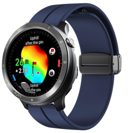 Lamshaw Compatible for Voice Caddie T11 PRO Bands, Soft Silicone Sport Wristband Replacement Straps Compatible for Voice Caddie T11 PRO, T9 Watch (Blue, 22mm size band)