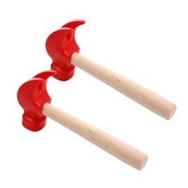TOYANDONA 2 Pack Wooden Hammer Toy Simulation Mallet Toy Maintenance Tools Toy Pretend Play Educational Toy for Children Children Red