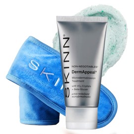 Skin Dermaple Microdermabrasion Face Scrub - Professional-level exfoliation with velvet-soft headband Mess-free application with facial scrub Daily care for wrinkles + fine lines 2 Ounce / 스킨 더마플 마이크로더마브레이션 페이스 스크럽 - 벨벳-소프트 헤드밴드로 전문가 수준의 각질 제거 페이셜 스크럽으로 지저분하지 않은 적용 주름을 위한 데일리 케어 + 잔주름 2 Ounce