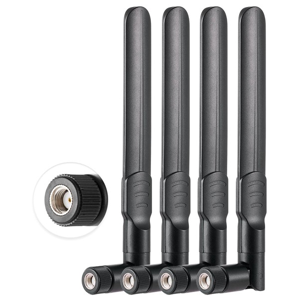 Vecys 4PCS 4G LTE Antenna 8dBi External RP-SMA Male Antenna