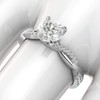 Sterling Silver 4-Prong Petite Twisted Vine Simulated 1.0 CT Diamond