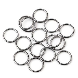 HDSupplies 200 Pieces - 5mm Jump Rings - Gunmetal Black - 21 Gauge