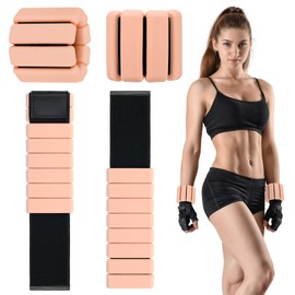 Pilates Wrist Ankle Weights for Women Set of 2(0.5Lbs Each/1Lbs Each), Adjustable Wrist Ankle Weights for Pilates,Walking, Yoga, Swimming, Cardio, Aerobics, Gym