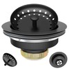 Black Sink Drain 3-1/2 Inch Matte Black Kitchen Sink Drain