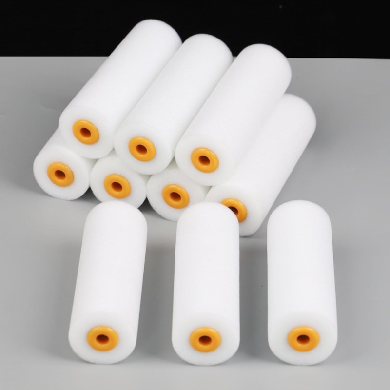 10 Pcs 4 Inch Foam Paint Roller High Density Foam