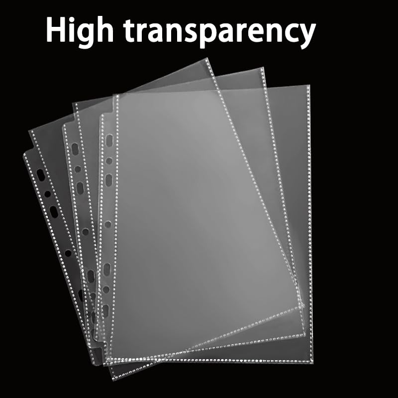 6x8.5” Binder Sheets Sleeves for 8.07 x 9.64 Binder 6Ring