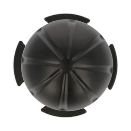 Amig - Elegant Door Knob with Rosette | Diameter 55 mm | Black | Zamak and Steel | Metal Rake Made of Steel | 100 x 100 | Straight Handrail Bracket | Black | Rotary Knob