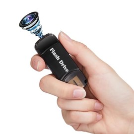 Tecno-10 Camara Espia Memoria USB, Grabacion 1080P HD, Camara Oculta Espia en Forma de Memoria, Memoria Interna de 32 GB, Mini Camara de Vigilancia Oculta Portable