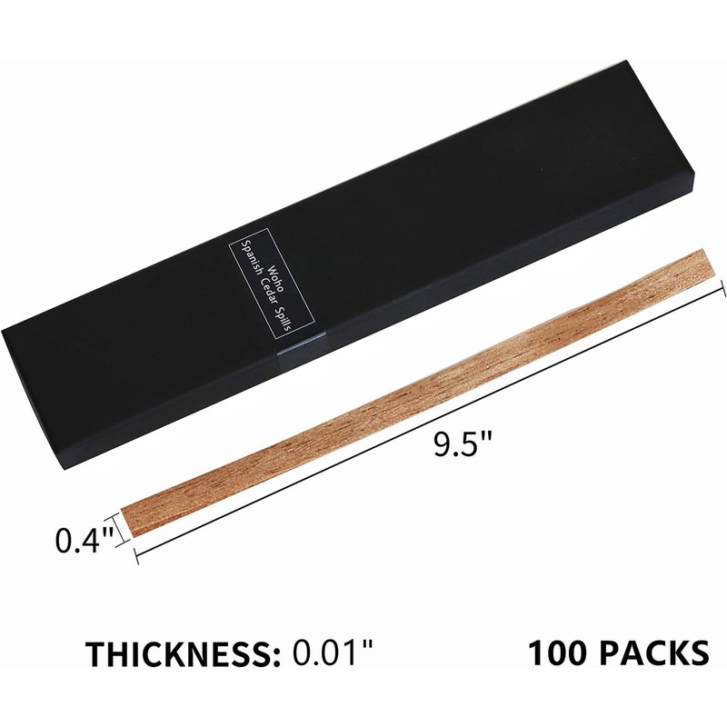 Woho 120 Packs Spanish Cedar Cigar Lighter Cedar Wood Spills