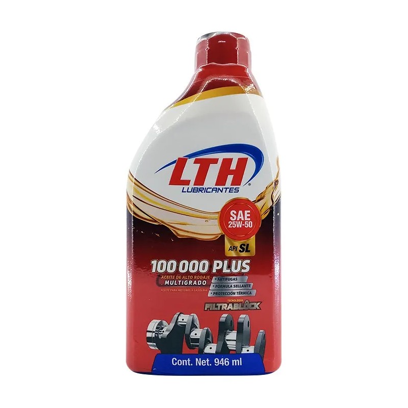 Aceite Motor Multigrado Lth 25w50 Lubricante Gasolina 946ml
