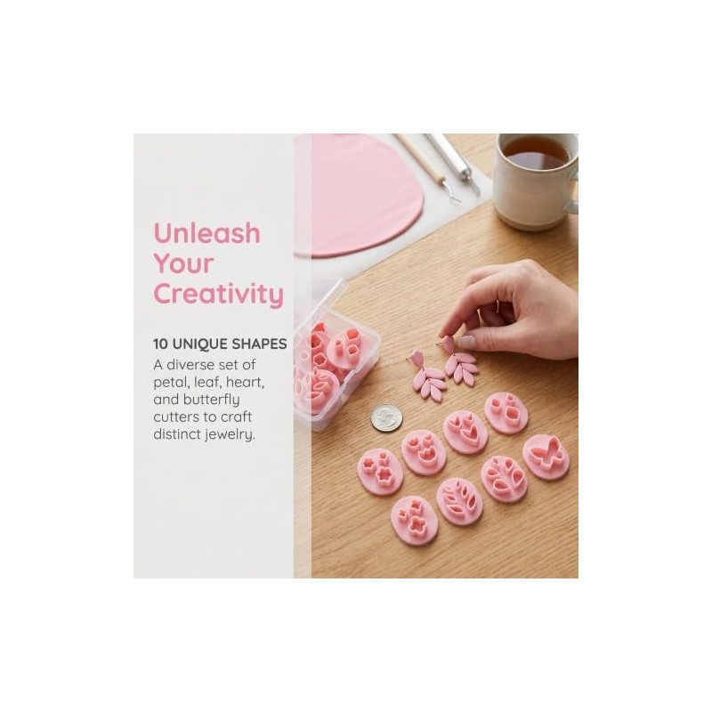 10 PCS Polymer Clay Cutters Set, Mini Flower Petal and