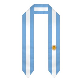 DABOYOZHZH Argentina Flag Graduation Stoles Shawl Sash Scraf For Study Aboard International Students Graduation's Day