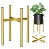 Qianly Adjustable Plant Stand Flower Pot Stand Handmade Corner Gold