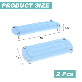 uxcell 2 Pcs Instant Dry Sink Caddy Organizer, Kitchen Sink Organizer Sponge Holder, Sink Diatomaceous Stand Riser with Stainless Steel Feet, Blue