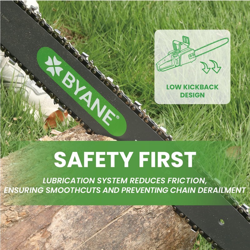 Byane 18-Inch Carbide Chainsaw Bar and Chain Combo for Stihl,