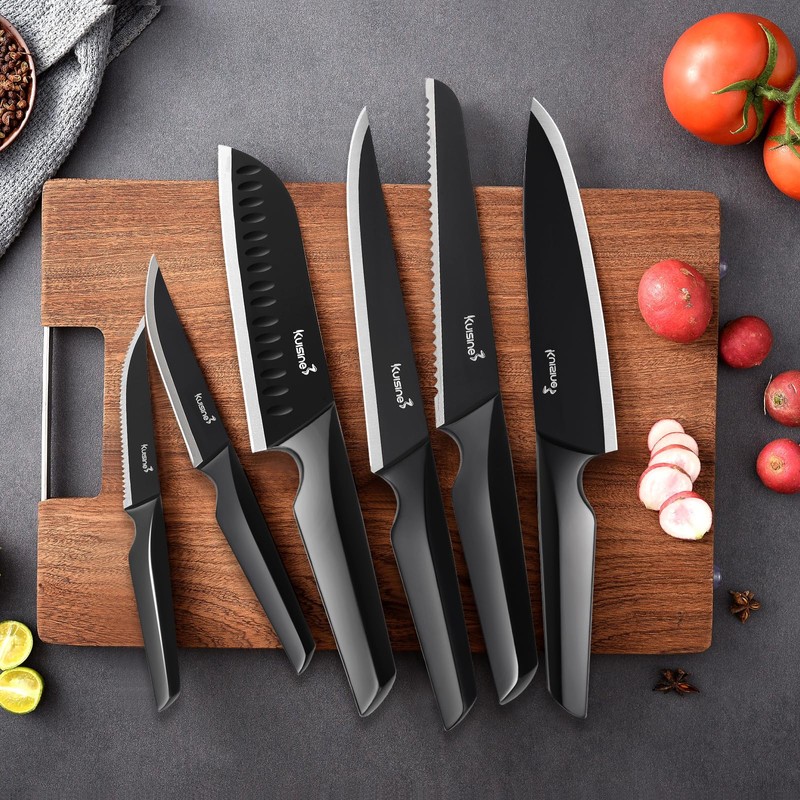 Kuisine Premium Knife Set,One-piece Steel Molding,High Carbon Stainless Steel Ultra