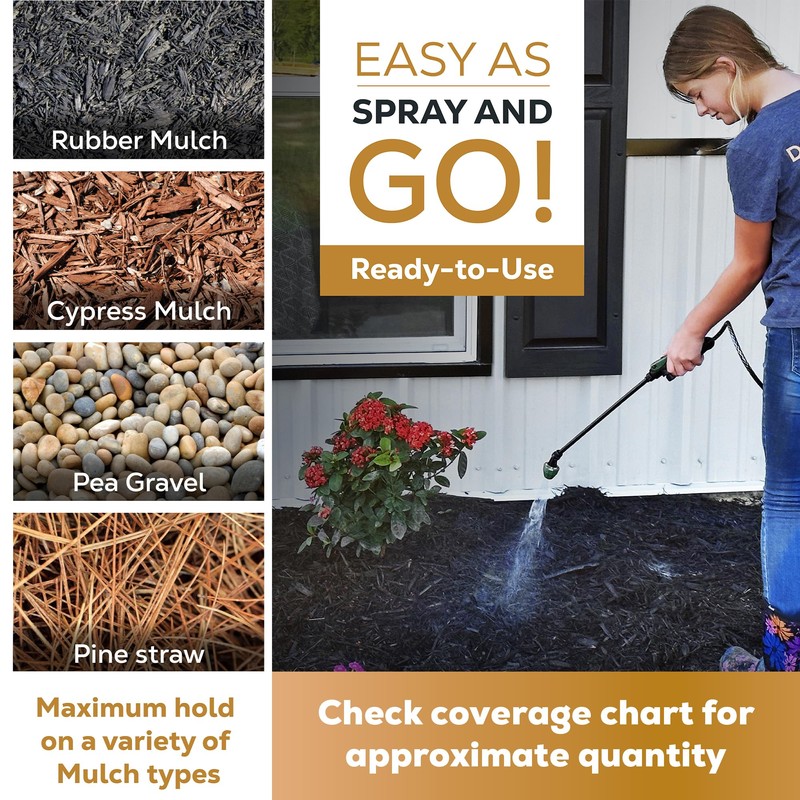 DOMINATOR Mulch Anchor 2.5 Gallons - Mulch Glue and Pea