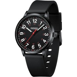 Watch for Medical Professionals and Students, Military Time Waterproof Luminous Easy Read Dial, 24 Hour with Second Hand, Wrist Watches for Women - Colour: Black