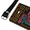 Geometric Tyrannosaurus Rex Dinosaur Rectangle Leather Luggage Card ID Tag