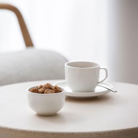 Villeroy & Boch Afina Collection Small Dip Bowl, Premium Porcelain, Made in Germany, Dishwasher and Microwave Safe, 3 oz Capacity, 3.25 x 3.25 x 2.25 in, Stackable, Rich, Creamy White